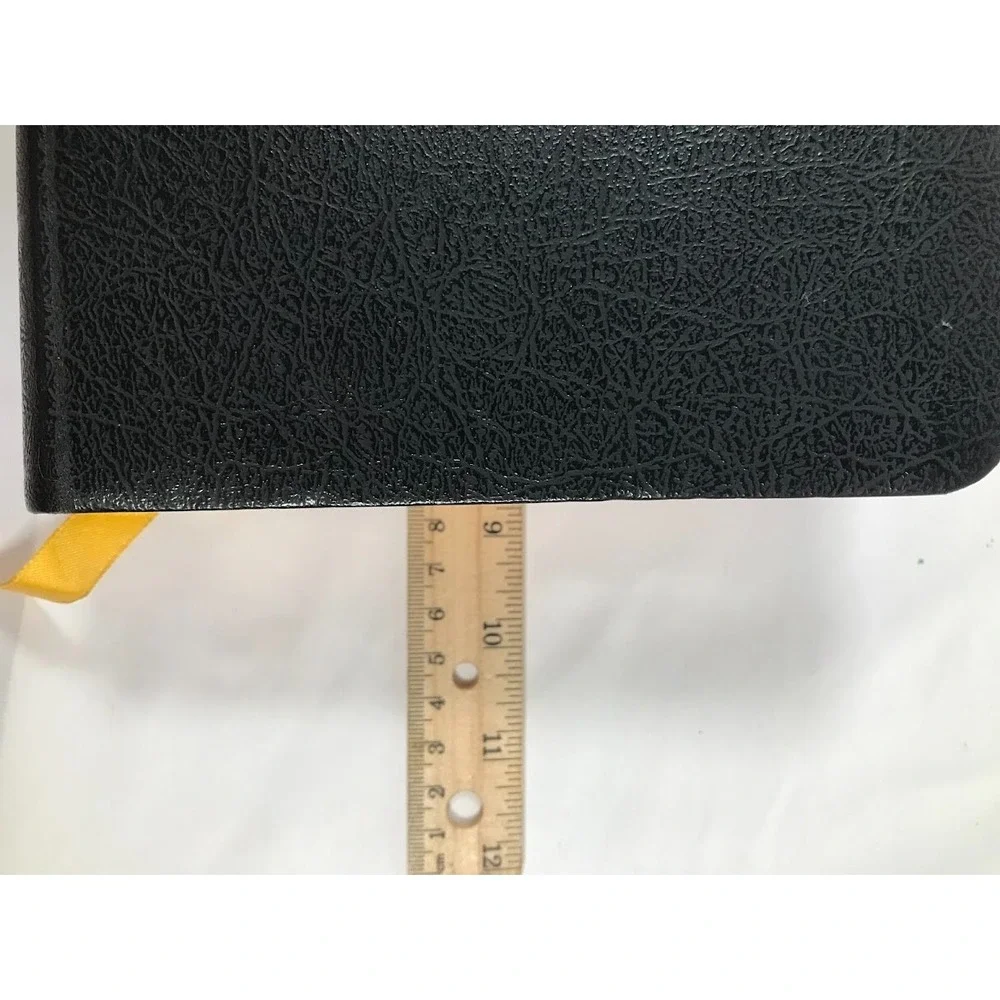 Vintage Thomas Nelson KJV Holy Bible Thumb Index Gold Gilt Edge Black Book